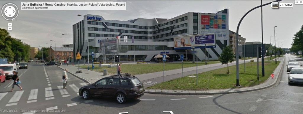 Hotel Park Inn - view from crossroad