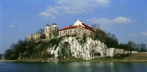 Tyniec Abbey beyond the Vistula river